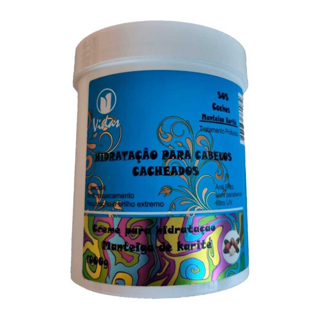 Hidratação Para Cabelos Cacheados Manteiga de Karité 1kg Vidas