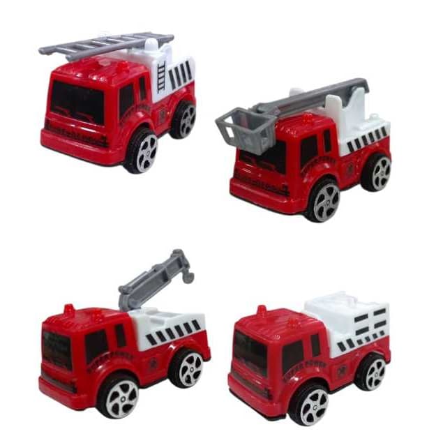 Caminhãozinho De Bombeiro A Fricção Kit C/ 2 Pcs