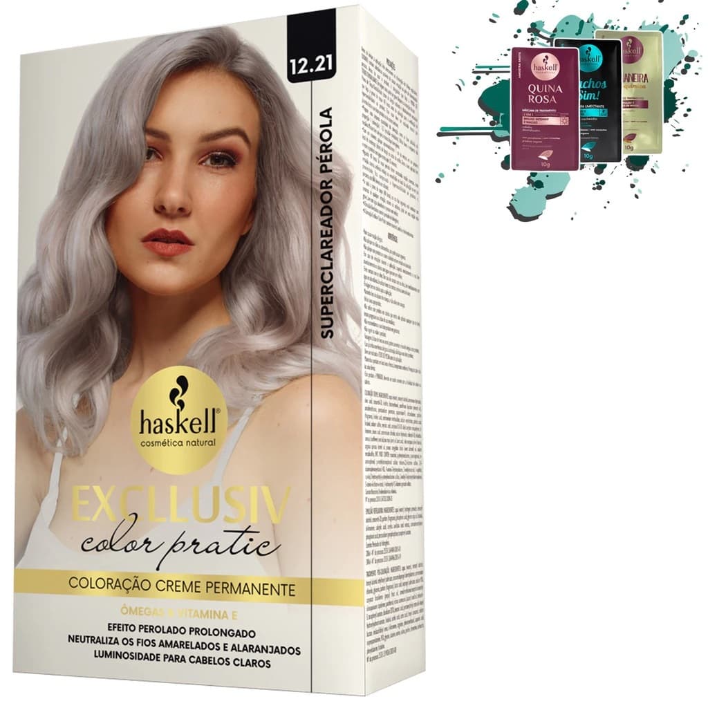 Kit Coloração 12.21 - Superclareador Pérola - Excllusiv Color Pratic Haskell