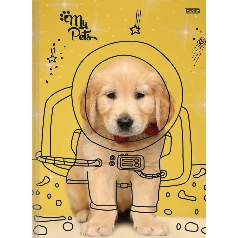 Caderno Brochurão 80 Folhas Capa Dura My Pets