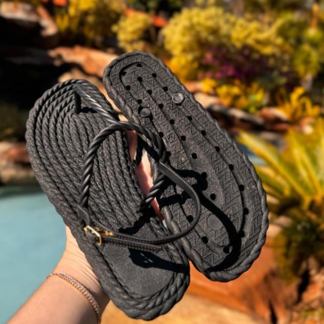 lançamento sandália papete trançado com alça chinelo Nuvem Feminino sandália EVA 3 Tranças Ortopédico Confortável