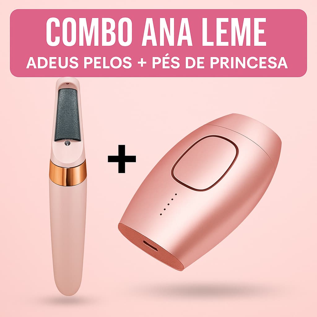 Kit de Cuidados Femininos - Lixador de Pé Elétrico + Depilador Laser - (Cores Sortidas)