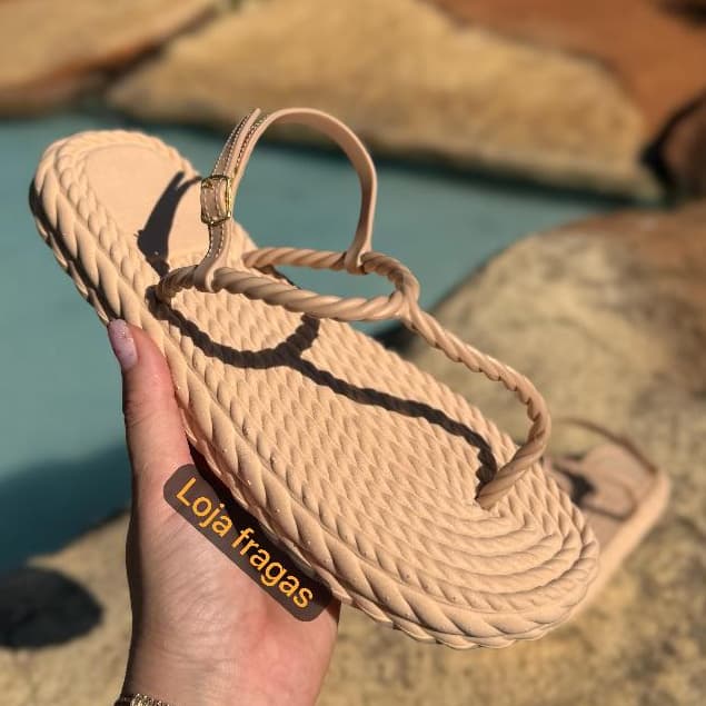 Chinelo papete trançado Nuvem Feminino sandália EVA 3 Tranças Plataforma Ortopédico Macio Confortável