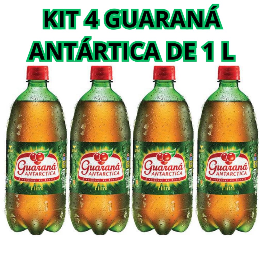 Fardo de Refrigrante com 4 Guaraná Antartica de 1 Litro Envio Imediato