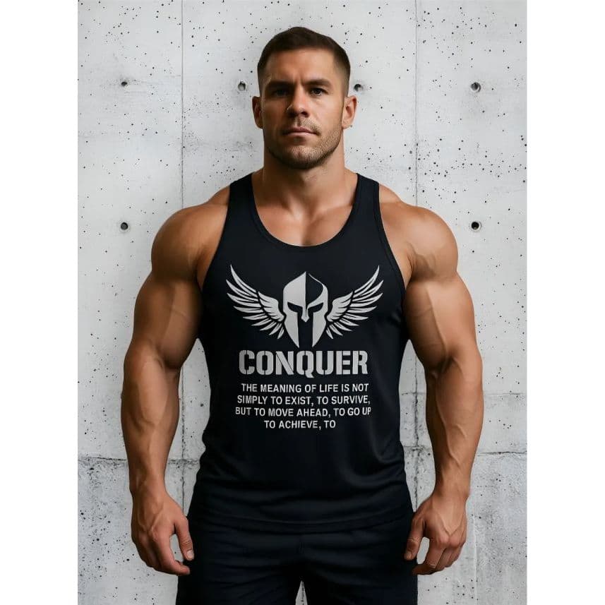 Regata Cavada Masculina Musculação Conquer Treino Academia
