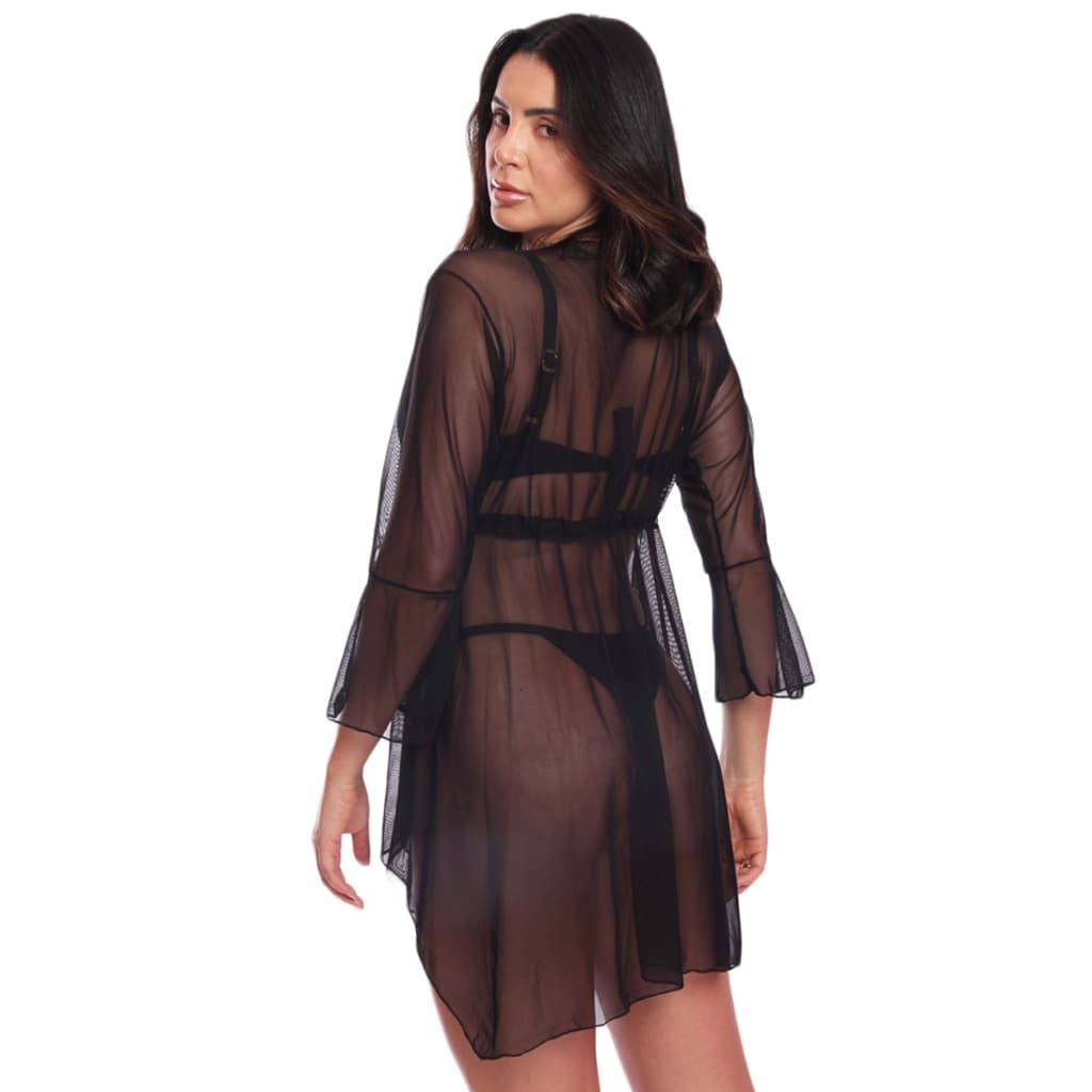 Vestido Feminino Saída De Praia Tule Lançamento Vestido Saída de Praia Tule Saída de Praia Feminina