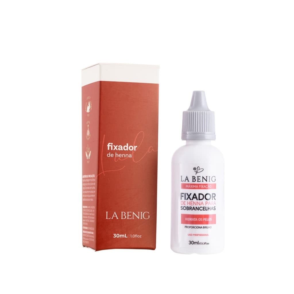 Fixador Henna Sobrancelhas La Benig 30mL Máxima Fixação