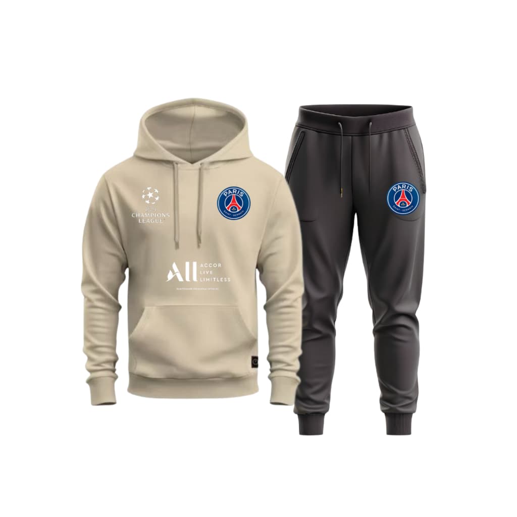 Moletom Conjunto ou Blusa de Frio Bege Preto Paris Flanelado Algodão Masculino Feminino Unissex Casaco Suéter