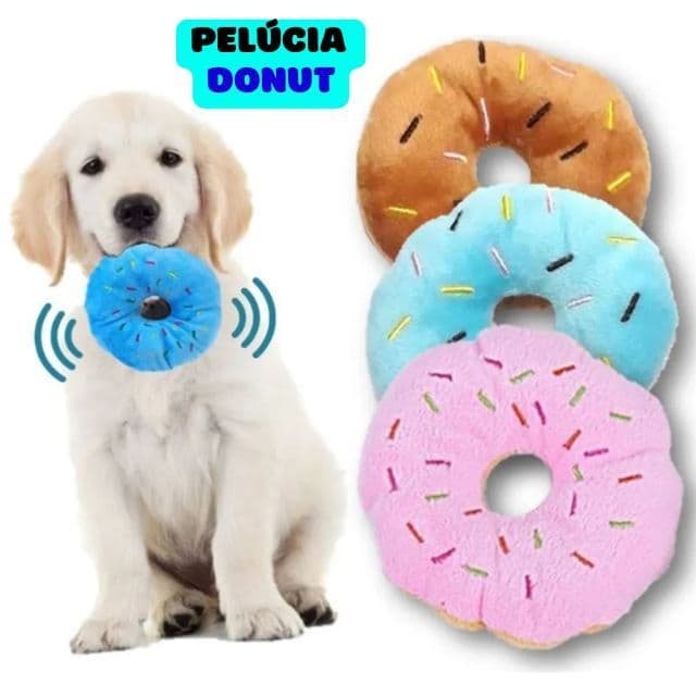 Brinquedo Pelúcia Donut com Apito
