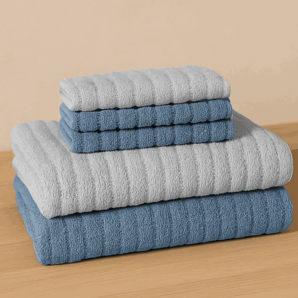 Jogo 04 Toalhas Wave 100% Algodão 450g/m² Alta Absorção Super Macia Casa Dona