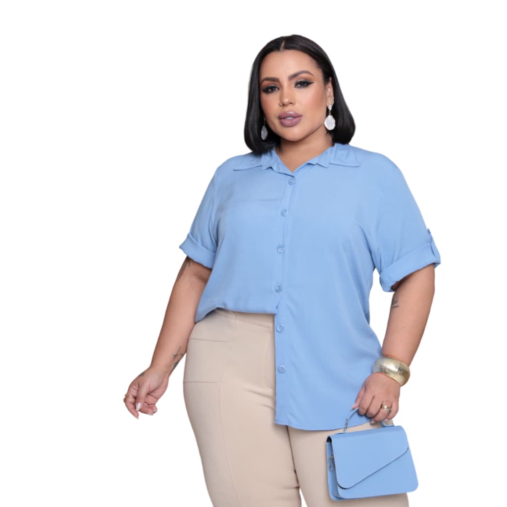 Camisa Manga Curta Blusa Plus Size Feminino Moda Verão Lançamento Moda Evangélica