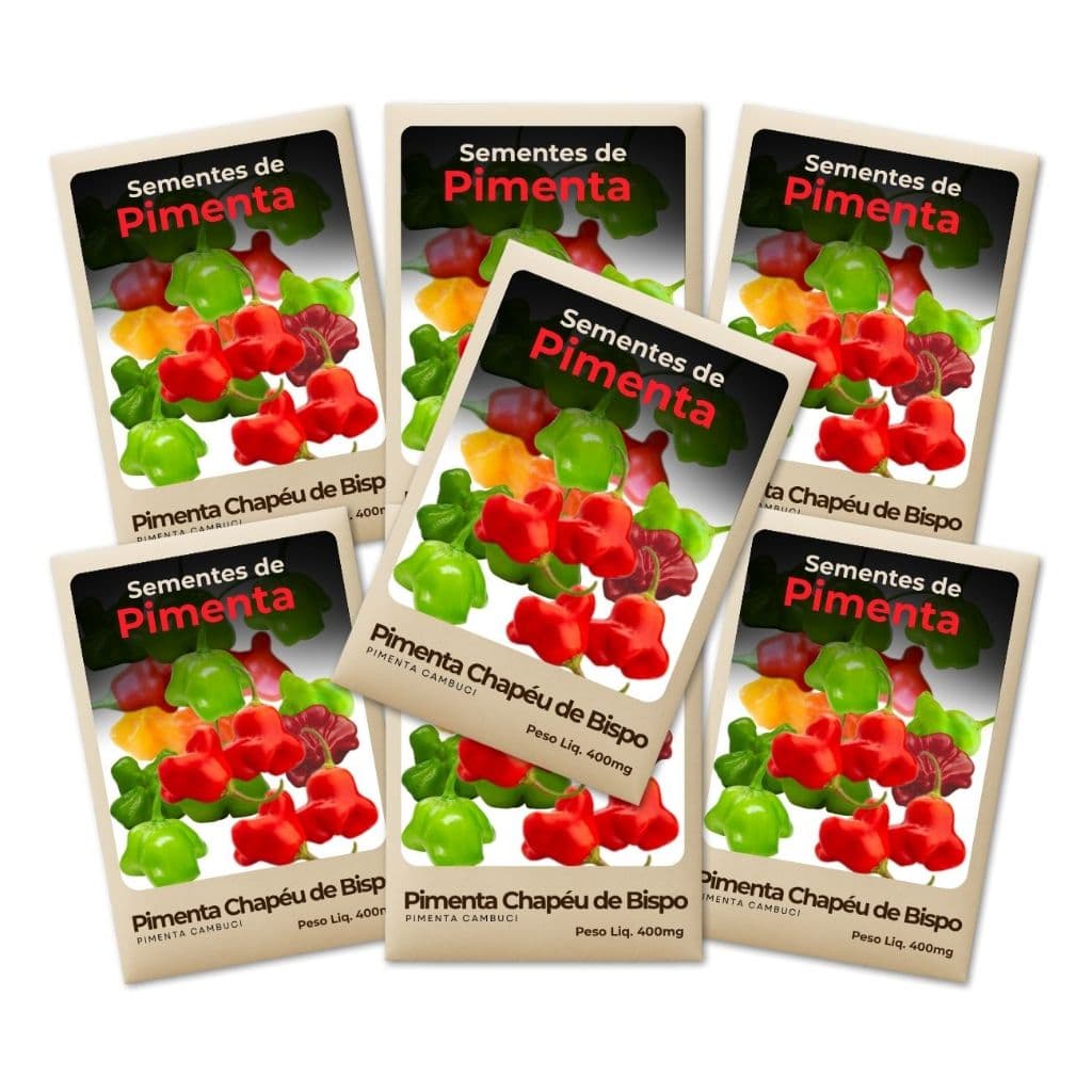 Semente de Pimenta Cambuci 100% pura ideal para horta urbana - Kit 7 Pct