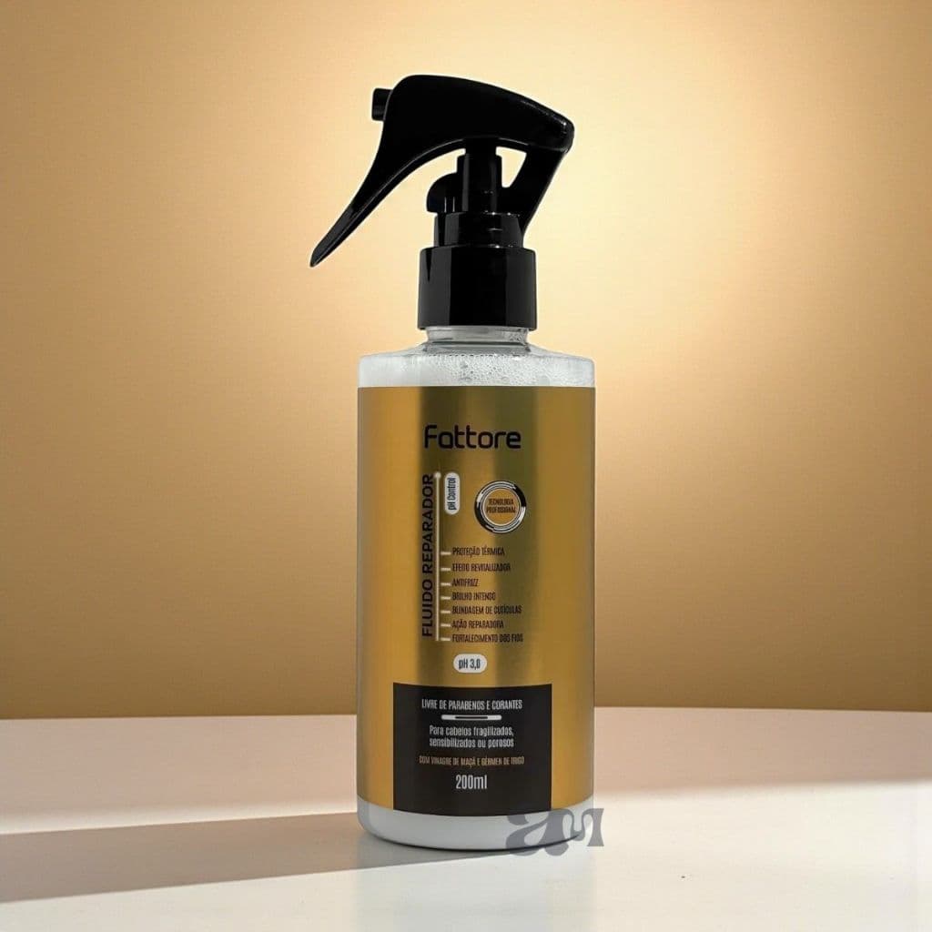 Fluido Reparador Fattore 200ml – pH 3,0, Proteção Térmica e Selagem Antifrizz