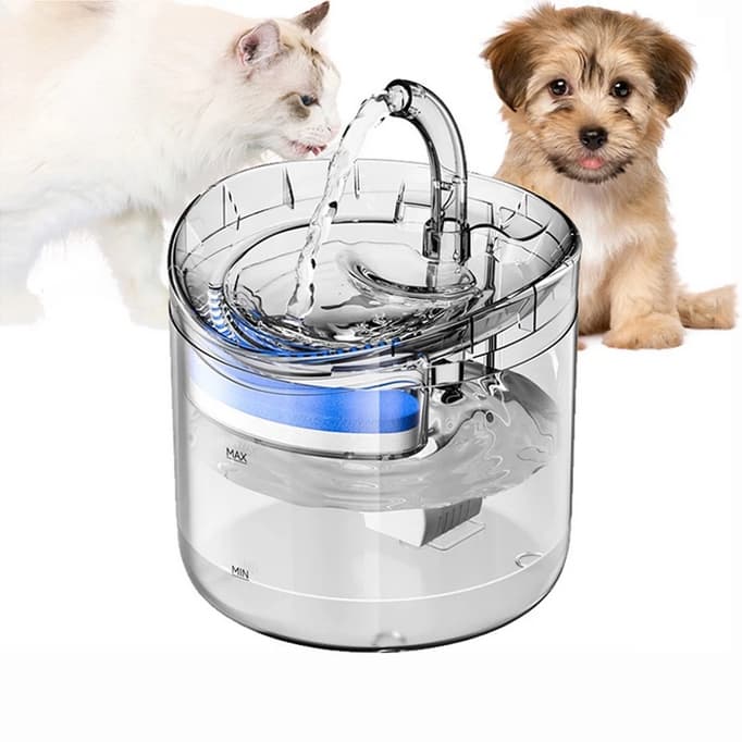Bebedouro 2L Fonte gato Bomba de água silenciosa ajustável volume de água filtrada circulante automática