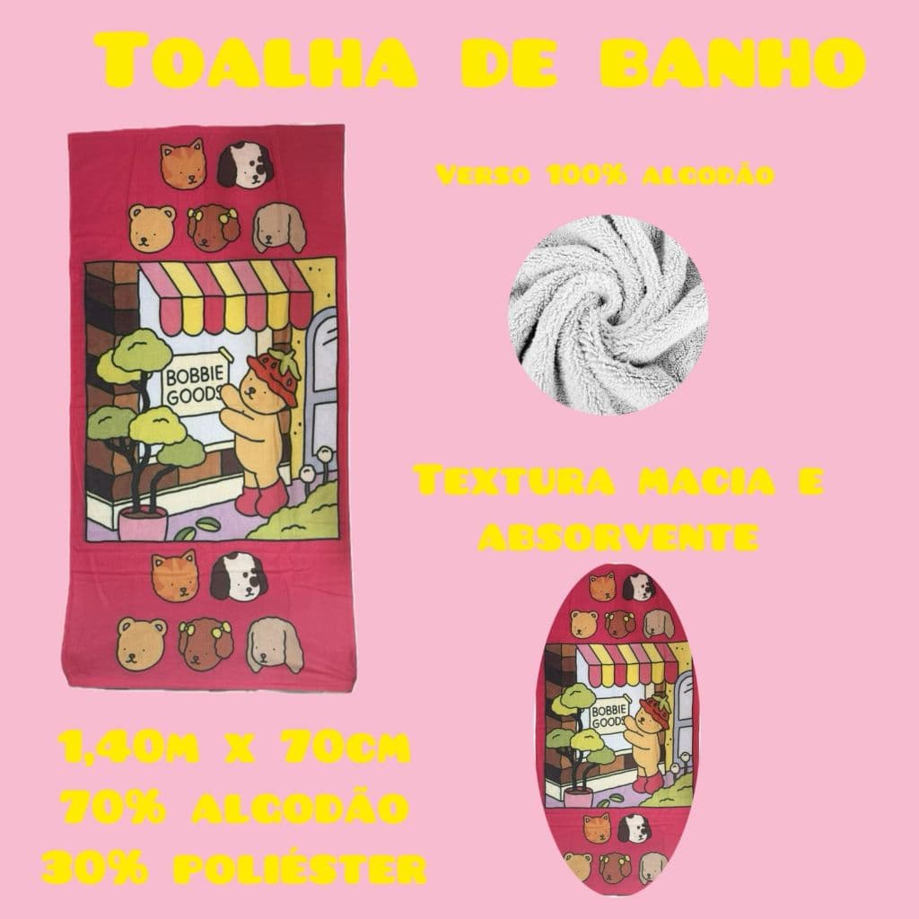 Toalha Grande De Banho Praia Piscina Infantil Personagens Diversos