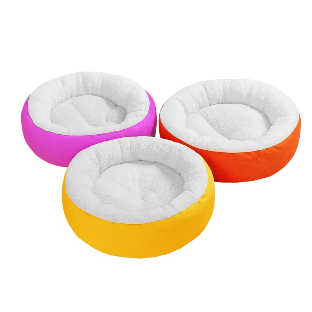 Kit 3 Cama Caminha Redonda de Sherpa Para Gatos e Cachorro – Macia, Quentinha e Confortável