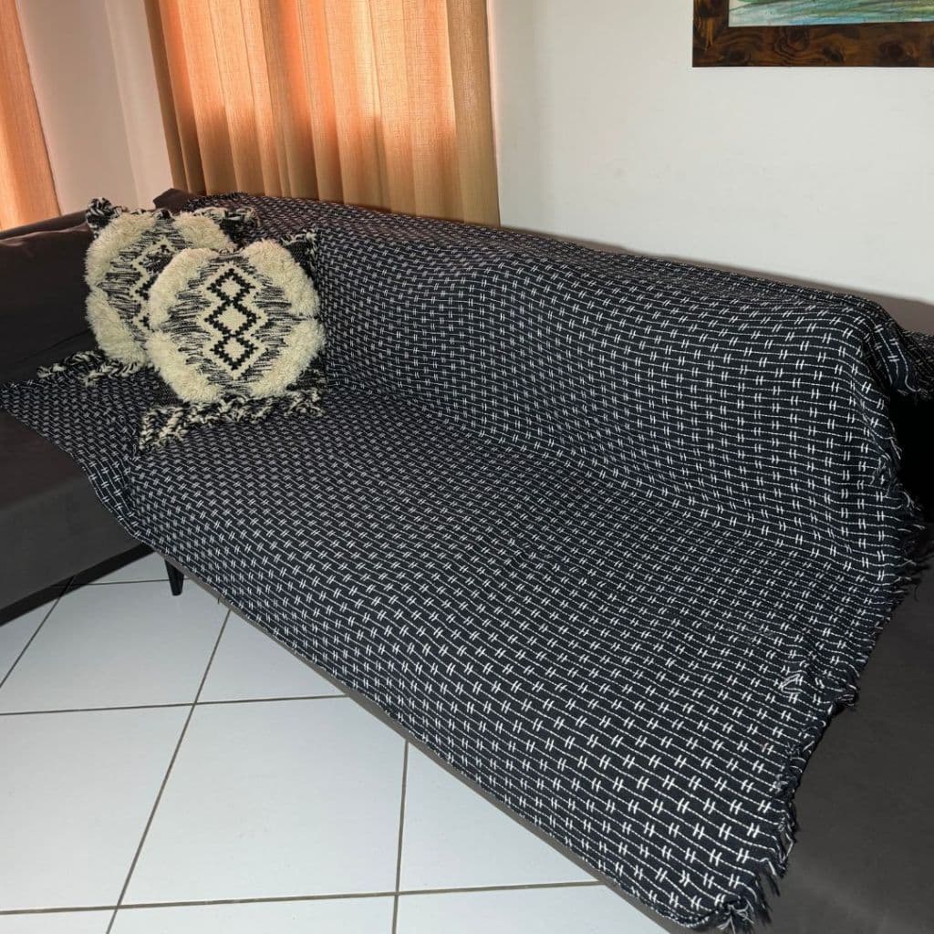 Manta Para Sofá Gigante Grande Luxo Casal 2,40x1,80 Tipo Capa Decorativa Algodão Peseira Cama Casal