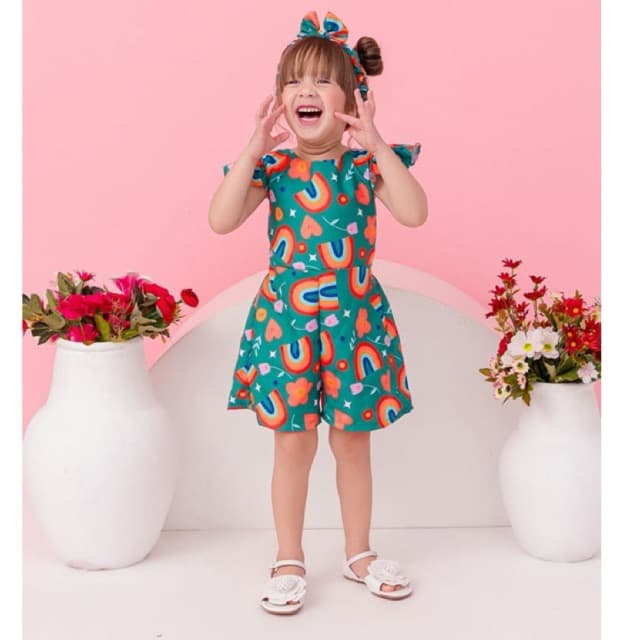 Macaquinho Infantil Menina  | Roupa de Menina 2, 3, 4 anos