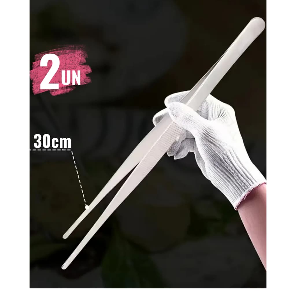 Pinça Culinaria 30cm Aço Inox Profissional Barman Bartender Bares e Restaurantes