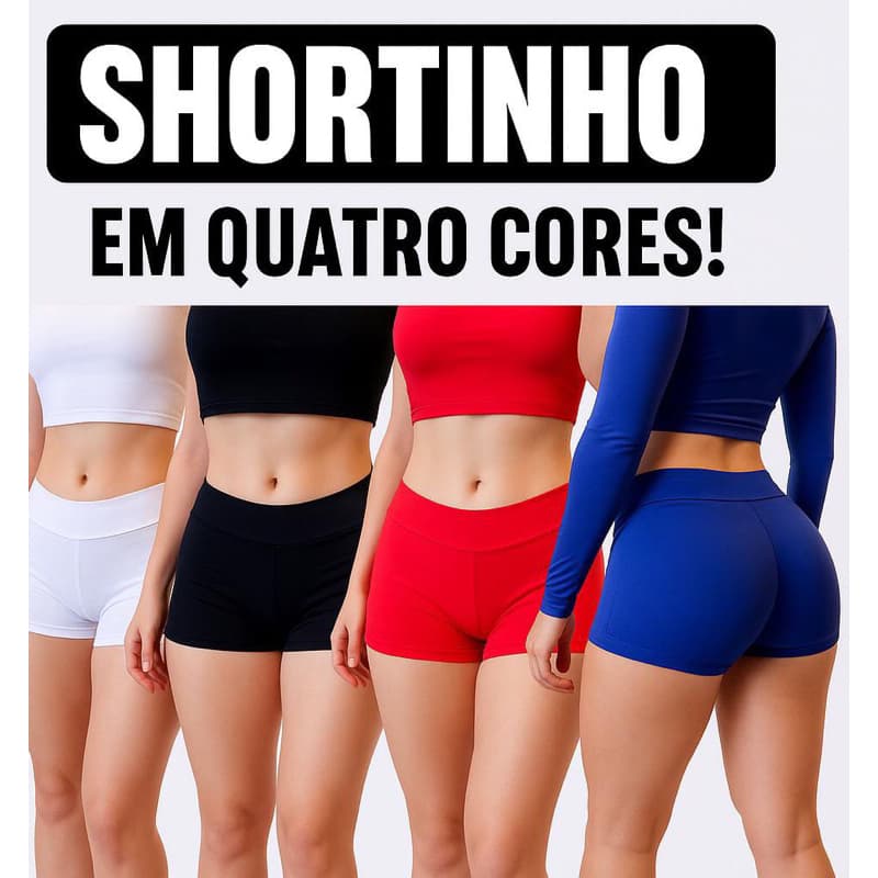 kit 4 Micro shortinho moda praia piscina segunda pele