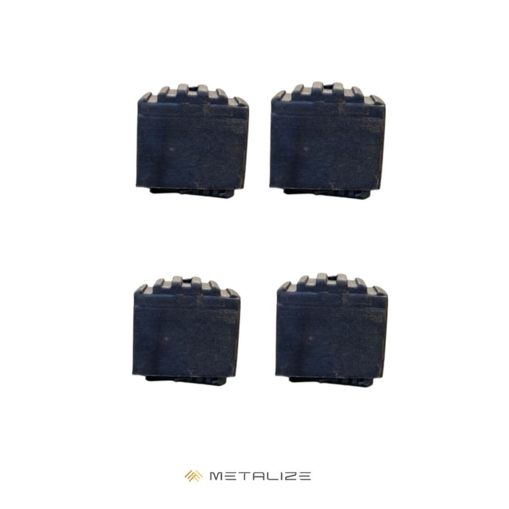 Kit Sapata Ponteira De Borracha 2x4cm Para Escada de Alumínio Metalize