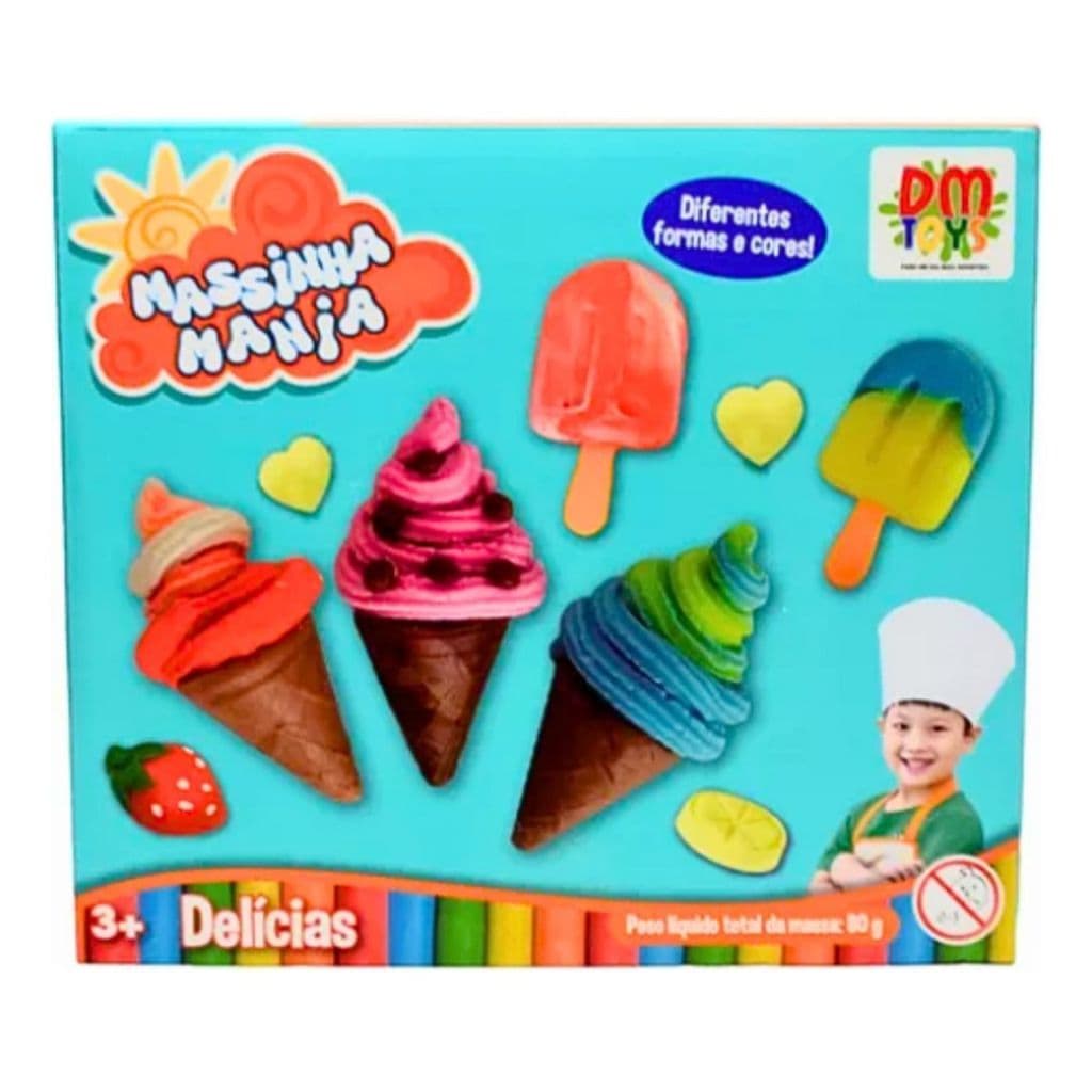 Kit Massinha de Modelar Infantil – Brincar de Comidinhas Deliciosas