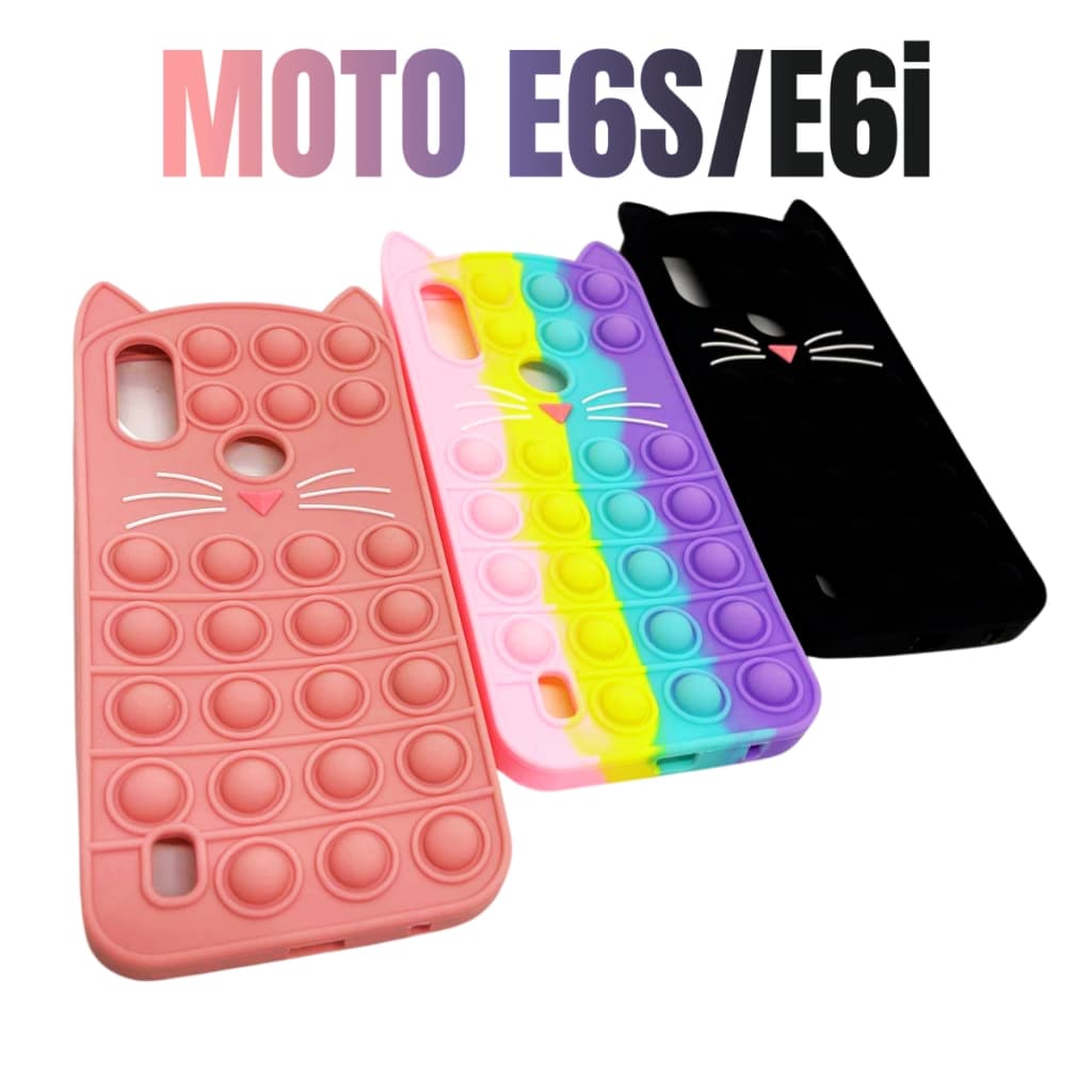 Capa Capinha de celular compatível com Moto E6S e E6i Anti Estresse Pop It