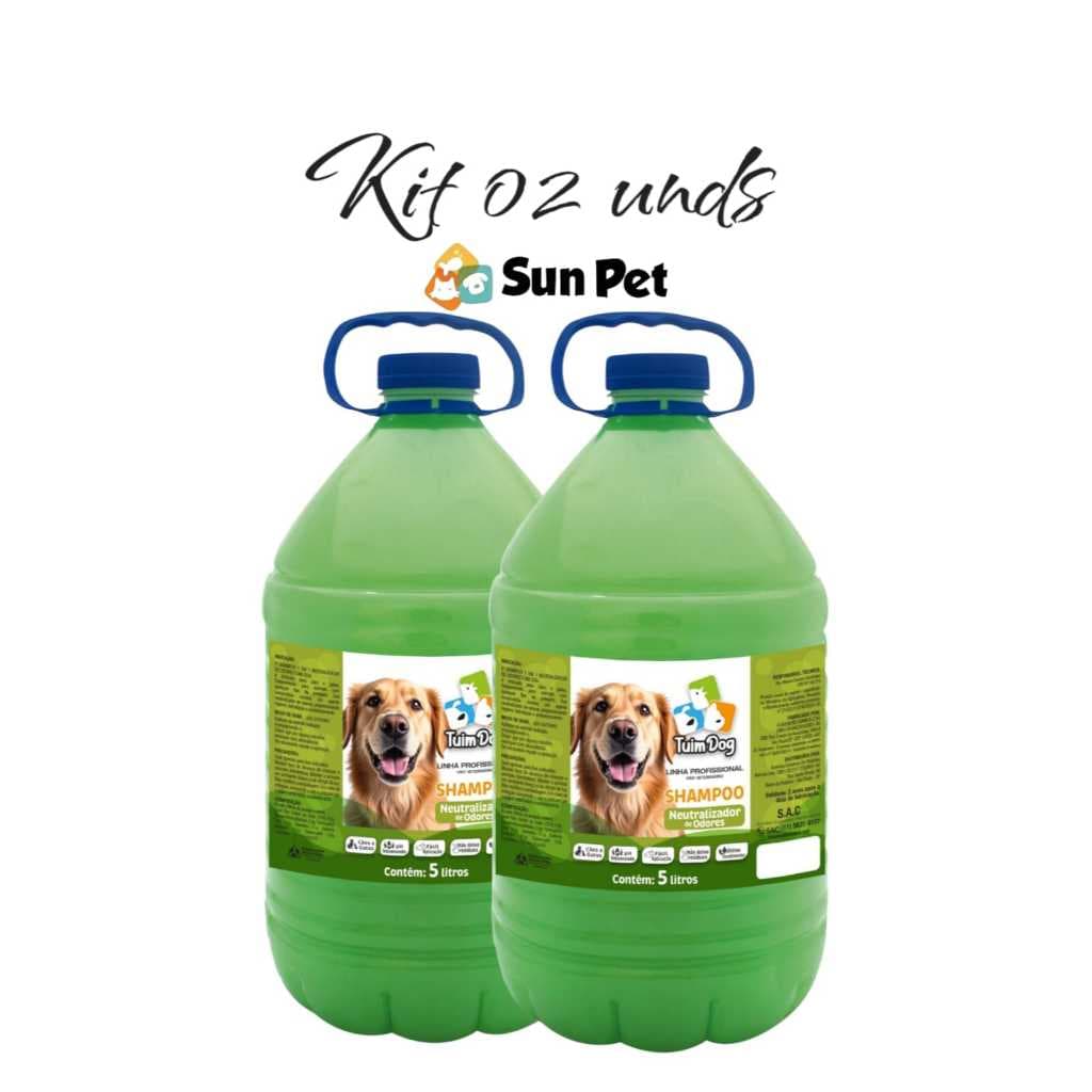 Shampoo Pet Cães e Gatos Neutralizador KIT 02 UNIDADES 5 Litros Catdog Pet Shop Banho e Tosa