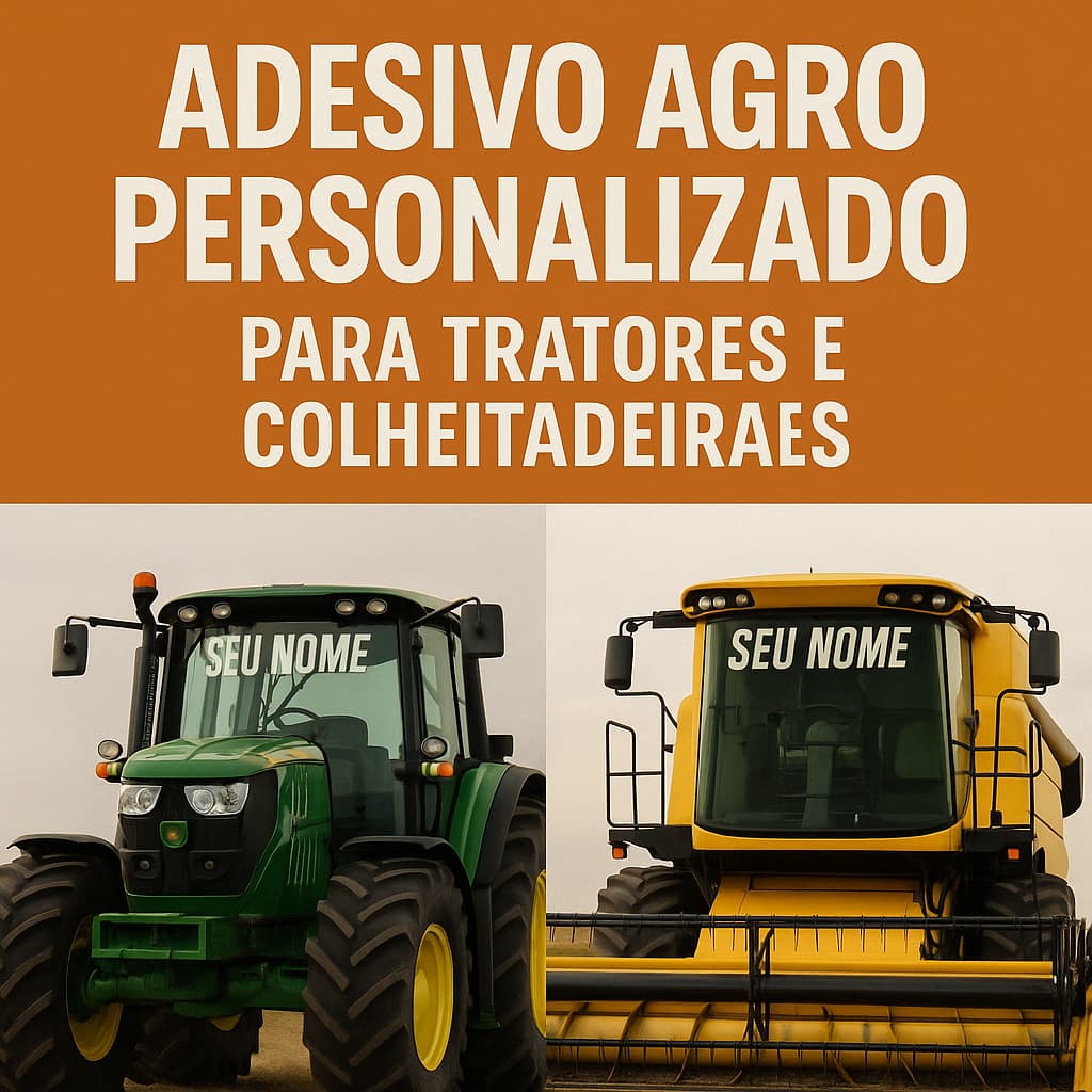 Adesivo Vinil Premium Nome Fazenda para Caminhões do Agro