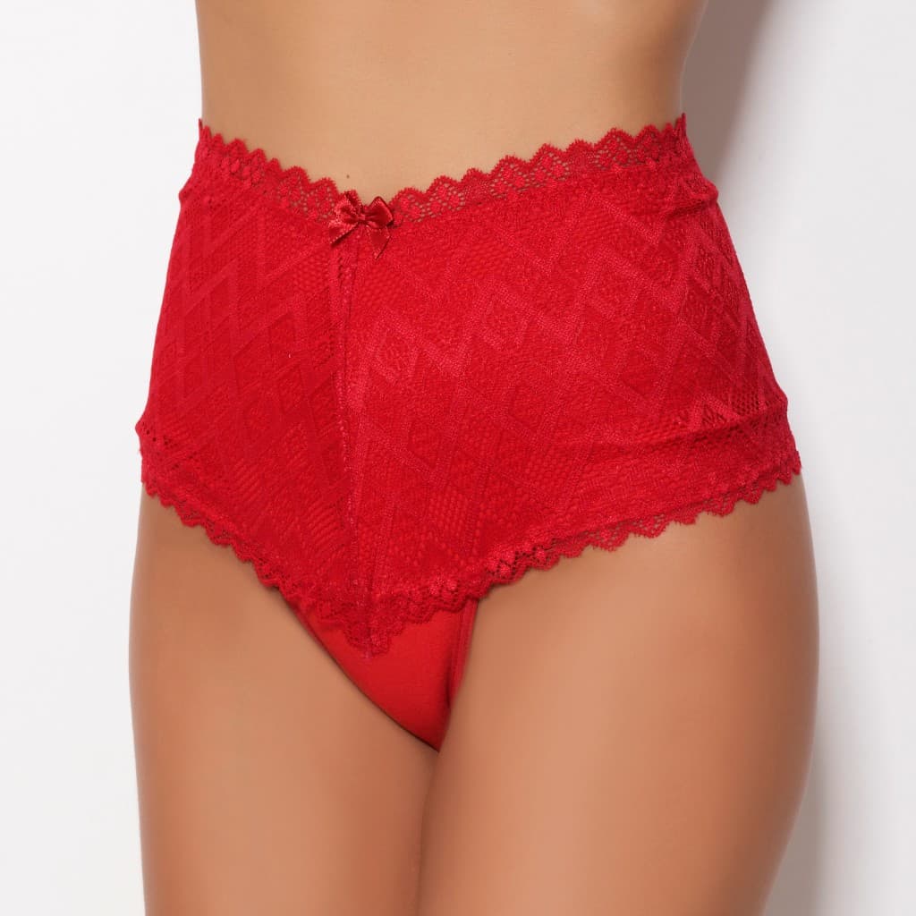 Calcinha Feminina Pós Parto Algodão Renda Pala Alta Cintura Segura Barriga Conforto