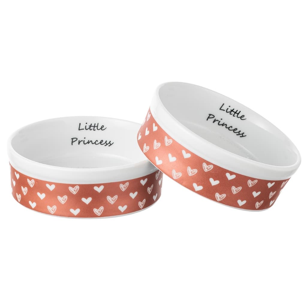 2 Comedouro Gato Cachorro Cão Pet  Ração Porcelana 610ml Bebedouro Comedouros