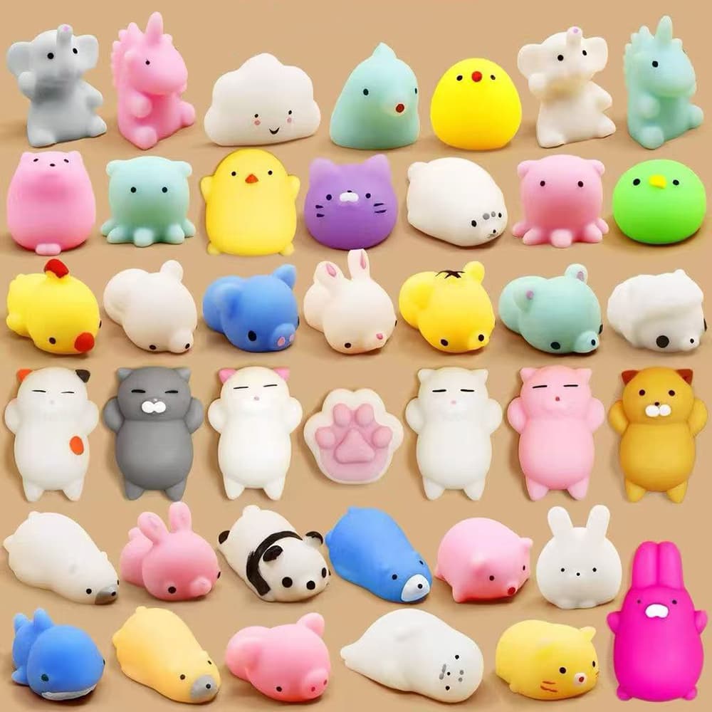 Kit10/kit20 Mini Squishy Mochi Bichinho Macio De Apertar｜Anti Stress para Criança e Adulto