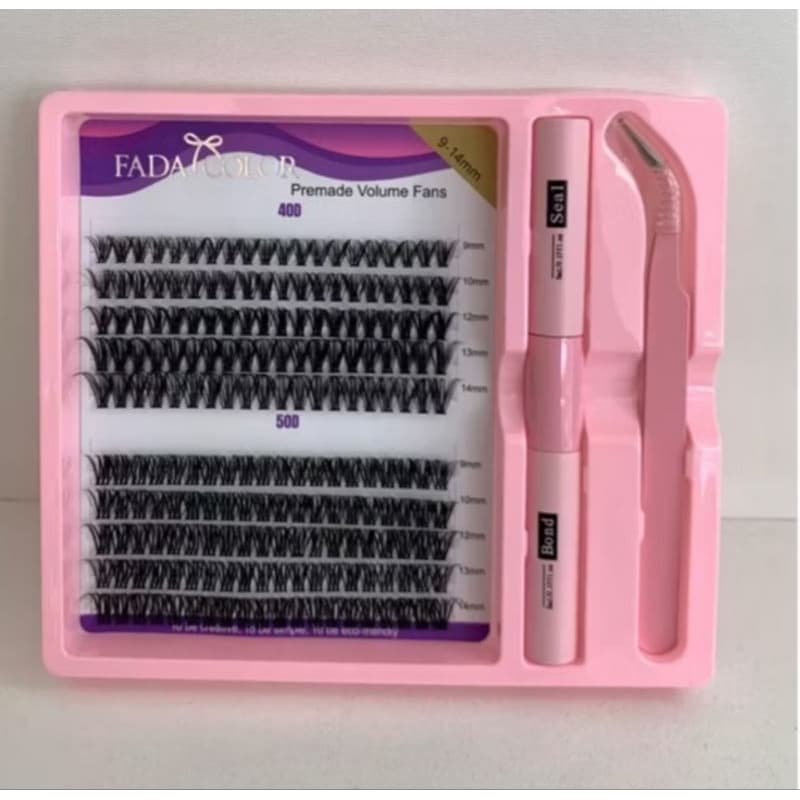 kit Cílios tufinho completo para iniciantes Postiço Extensão lash alongamento + mimos