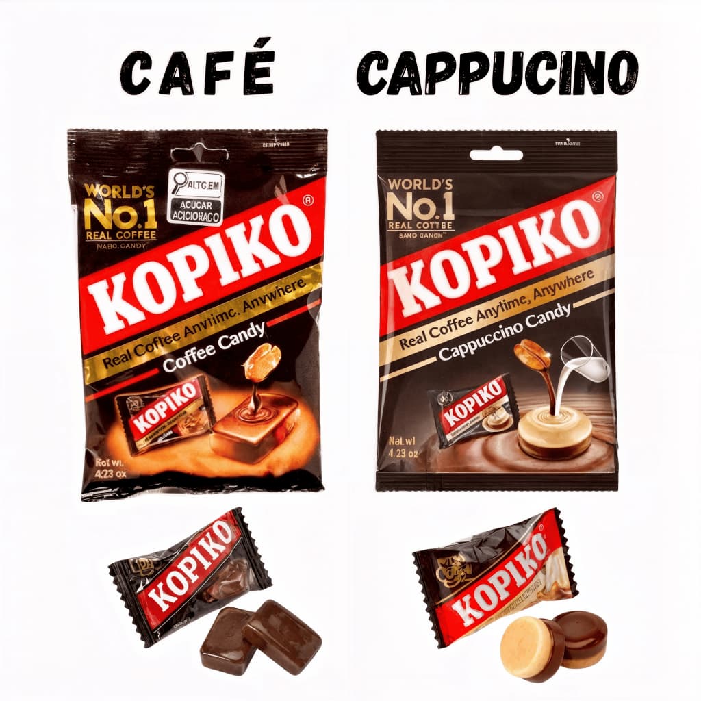 Bala Coreana Dorama Kopiko Oriental Japonesa Café e Cappucino Balas Importada Japão