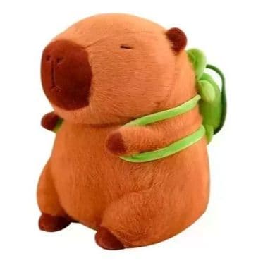 Pelúcia Capivara Com Mini Tartaruga Nas Costas pelúcia premium antialérgica com 35cm