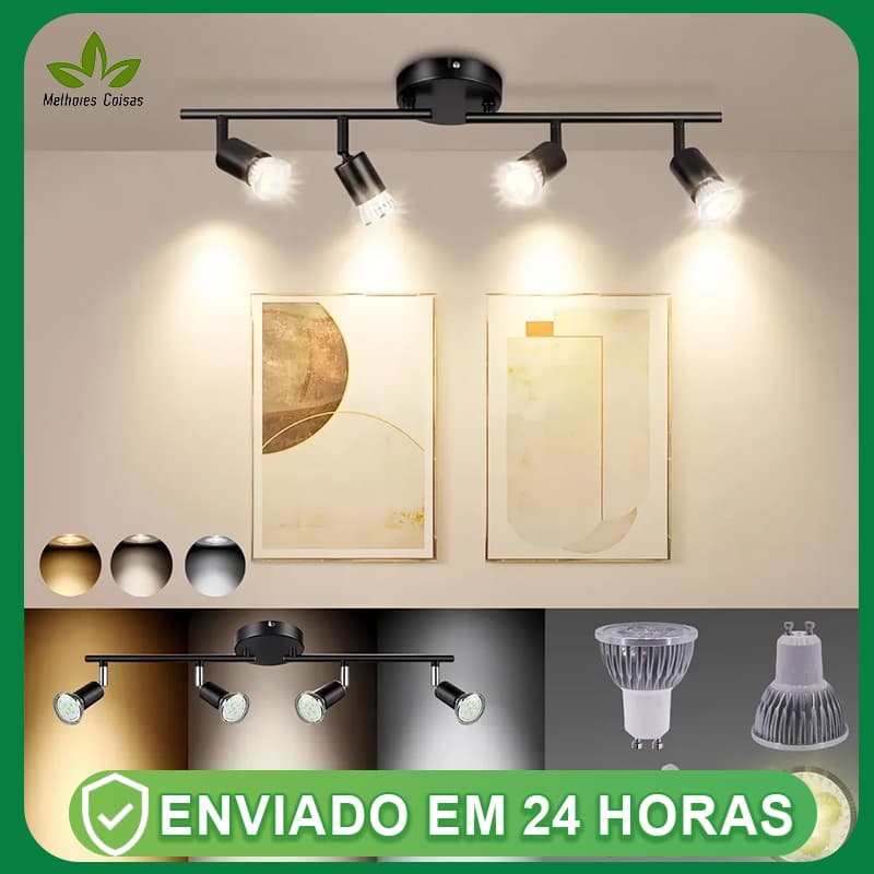 Luminária Led Spot Teto Gu10 Iluminação para escritório salão cinema sala