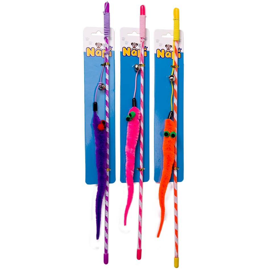 Brinquedos para gatos varinha interativa com guizo