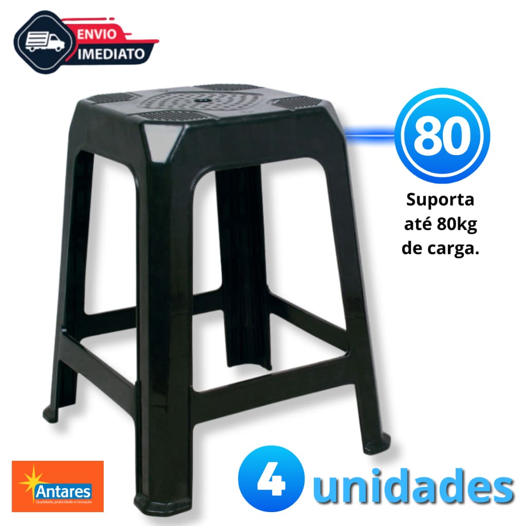 BANQUETA MONOBLOCO ARAXA - ANTARES - KIT 4 UNIDADES - ENVIO SUPER RÁPIDO