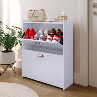Sapateira Vertical Retrô Modelo Closet: Organize até 12 Pares – 2 Gavetas e Design Elegante