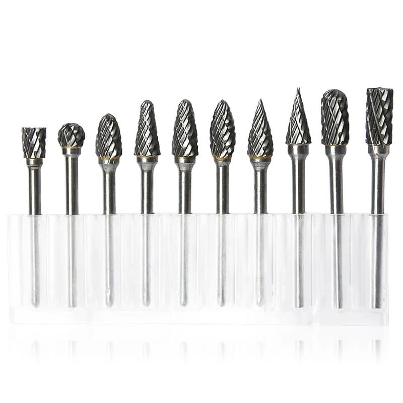 Kit 10 Fresas Rotativas de Tungstênio para Dremel e Retífica