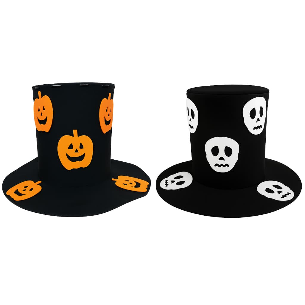 Cartola De Halloween Chapéu De Festa Fantasia Fácil de Montar e Desmontar Em EVA