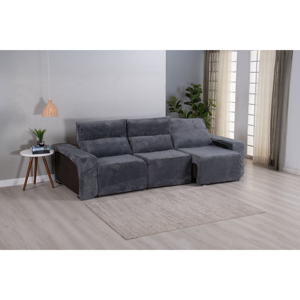kit Capa Protetora de Sofá Retrátil 3 Lugares Manta Super Luxo