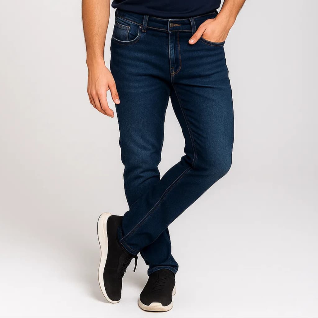 Calça Jeans Masculina Plus Size Lycra Elastano Lisa 48 a 56