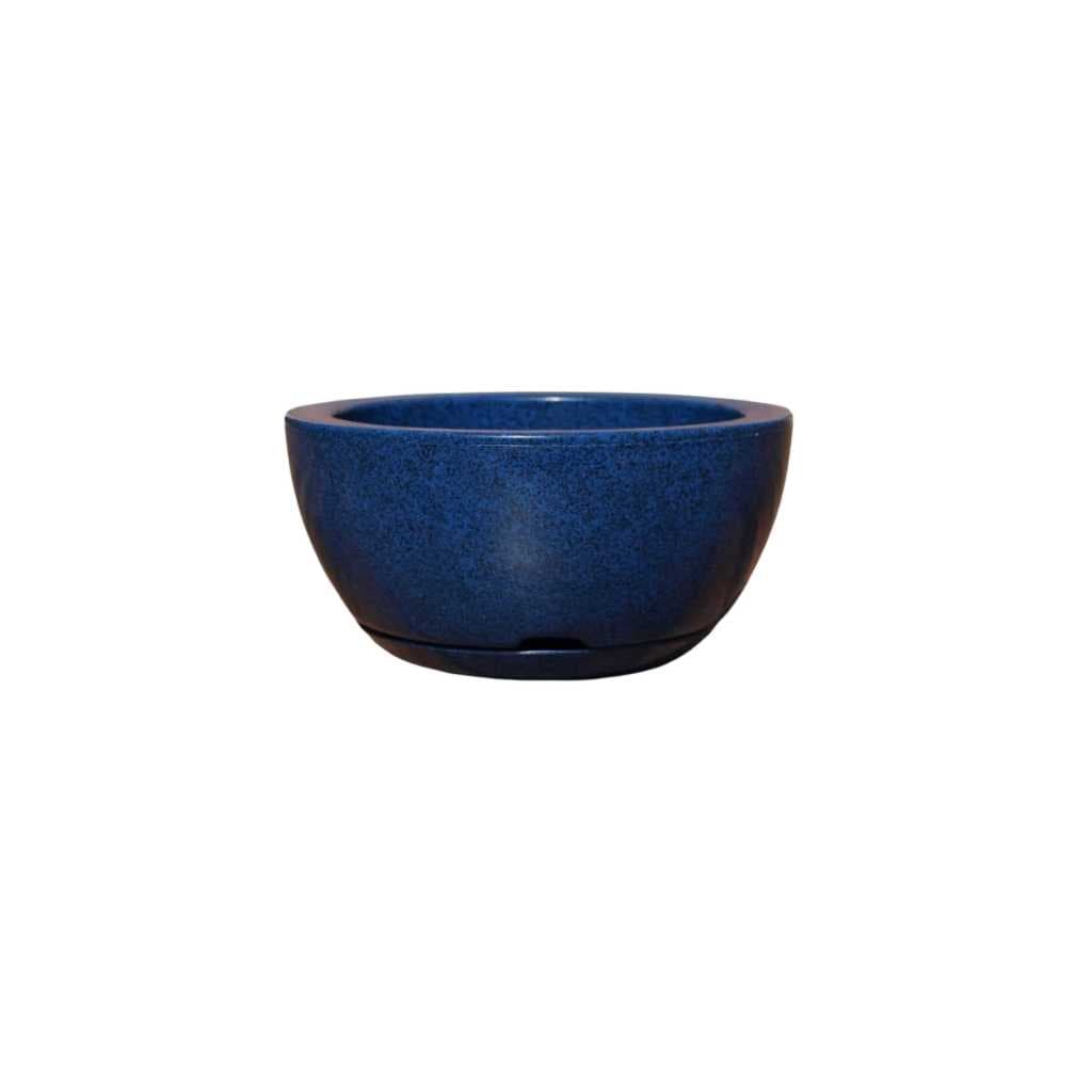 Vaso de Planta Decorativo Bacia Redonda N1 Luxo Polida lisa com Prato coletor