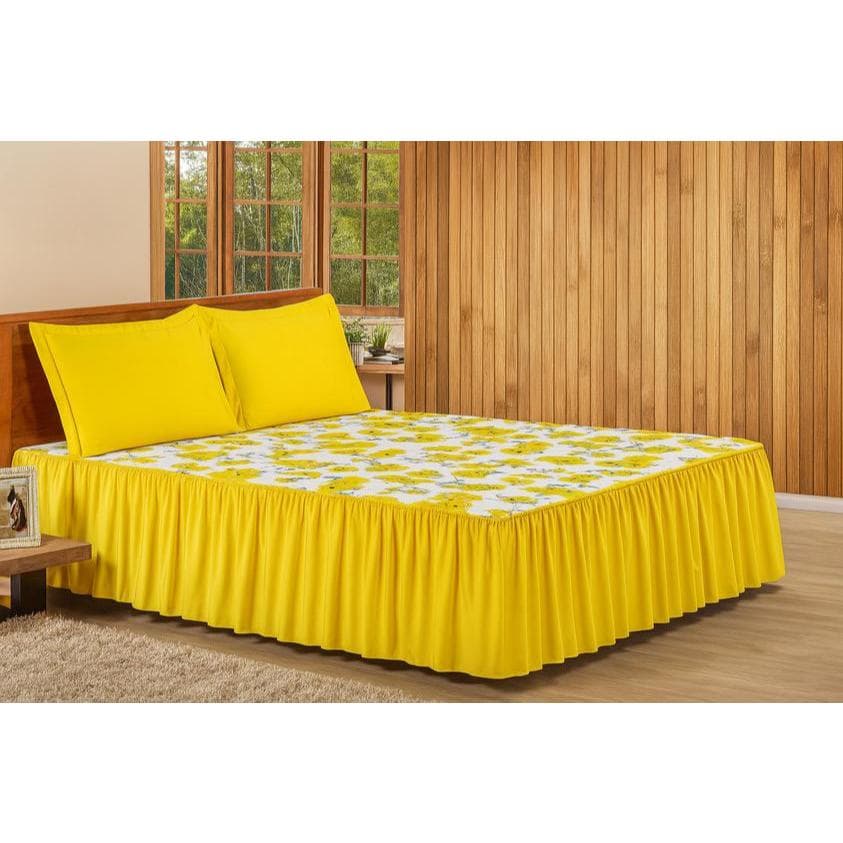 Cobre leito de Cama Casal Queen Oxford 3 Peças Promoção