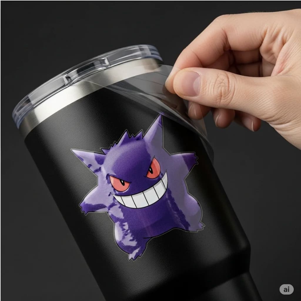 Adesivos POKEMON relevo verniz Transfer Dtf Uv Decorativos lavavel