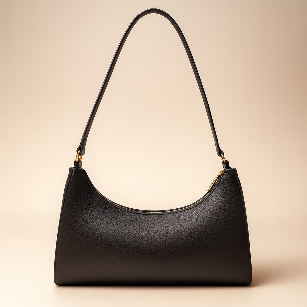 Bolsa Baguete Feminina Espaçosa Transversal Alça Ombro Preta Material Premium Tiracolo