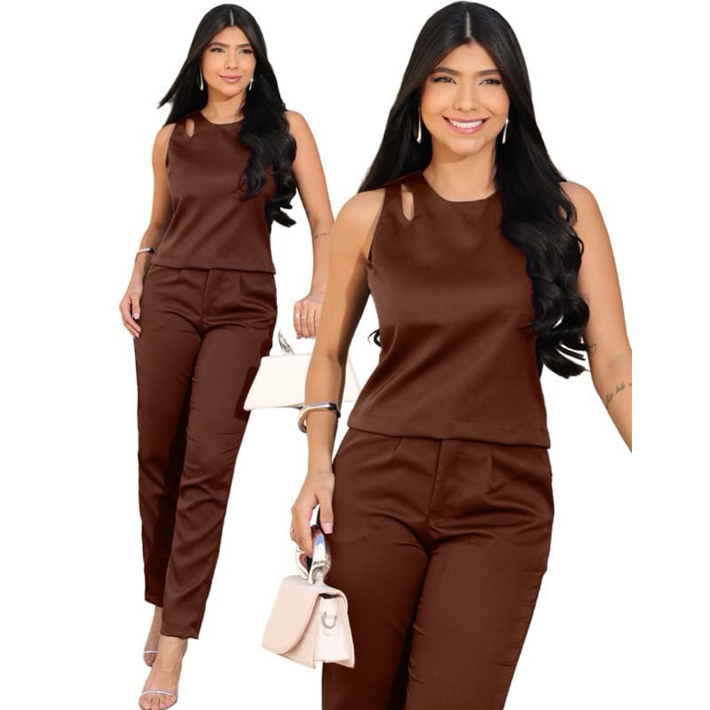 Conjunto Feminino Calça e Blusa Elegante Trabalho Social