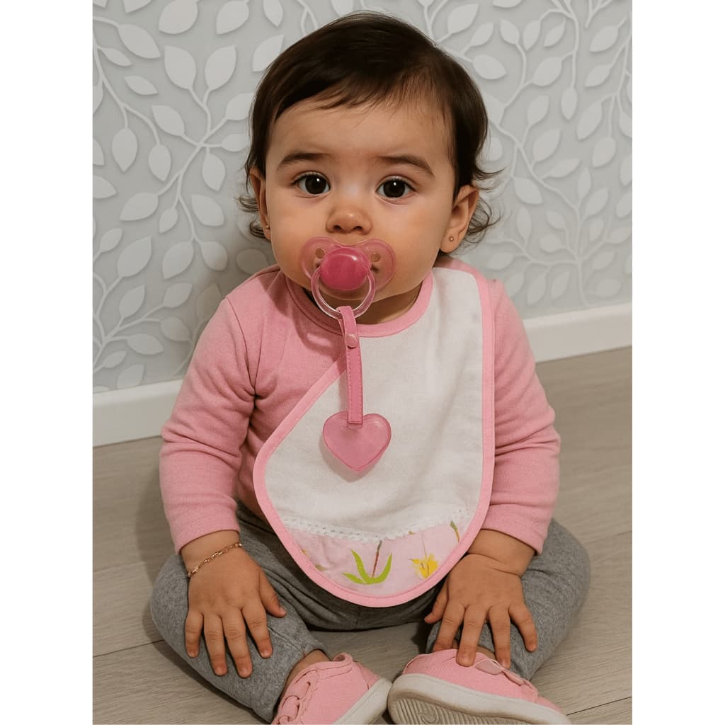 5 Fralda De Boca Para Bebe Porta Chupeta Com Varias Cores Borda Viés Menina Menino