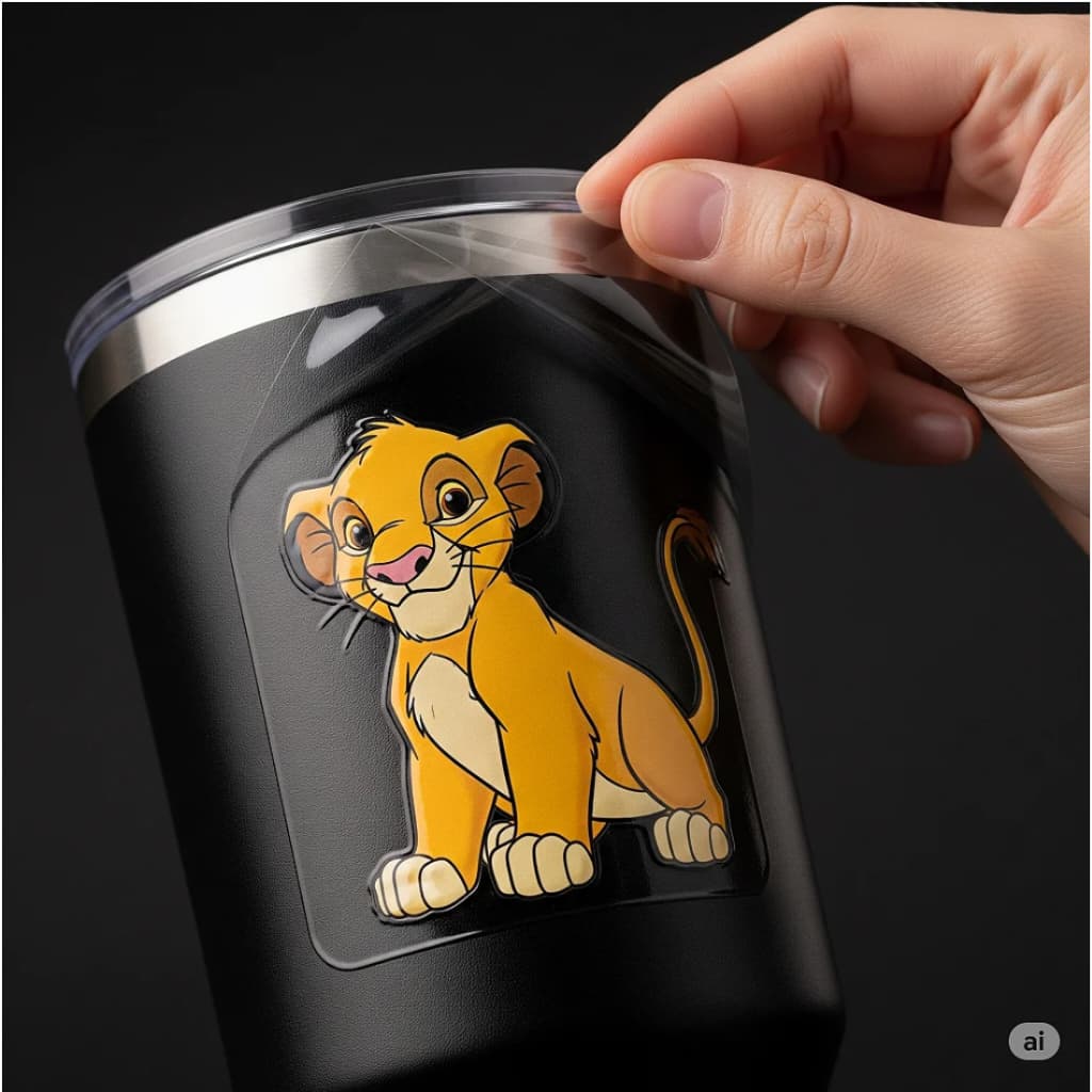 Adesivos O REI LEÃO relevo verniz Transfer Dtf Uv Decorativos lavavel